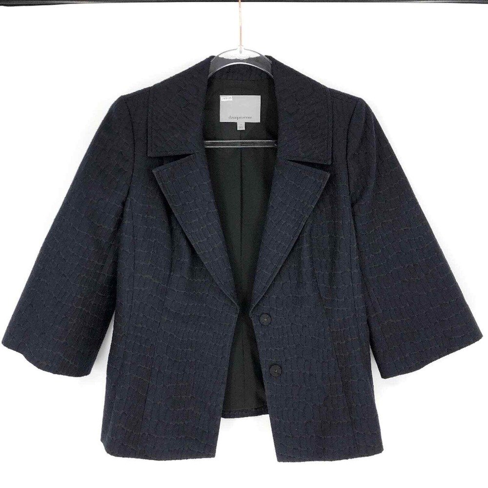 Classiques Entier‎ Cropped Blazer Alligator Print Black Size Small